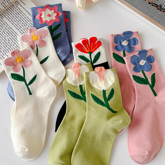 Bouncy Blossom Kawaii Socks